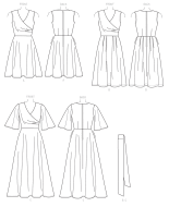 sewing pattern von Butterick 6446 Kleid Gr. A5 6-14...