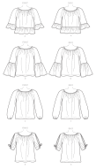sewing pattern von Butterick 6455 Shirt Gr. Y XS-M 6-14 (32-40) oder ZZ L-XXL16-24 (42-50) mit deutscher Anleitung