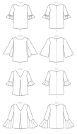 sewing pattern von Butterick 6456 Shirt Gr. A5 6-14 (32-40) oder E5 14-22 (40-48) mit deutscher Anleitung