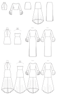 sewing pattern von McCalls 7569 Sommerkleid Gr. A5 6-14 (32-40) o. E5 14-22 (40-48)