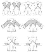 sewing pattern von McCalls 7572 Shirt Gr. A5 6-14 (32-40) o. E5 14-22 (40-48)