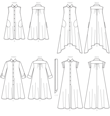 sewing pattern von McCalls 7565 Sommerkleid Gr. E5 14-22 (40-48)