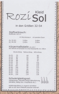 deutsch sewing pattern lillestoff Damenkleid Sol Gr. 6-28 (32-54)