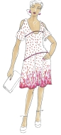 Schnittmuster Berlin Damenkleid, besonderes Stufenkleid Finola Gr. 34-50