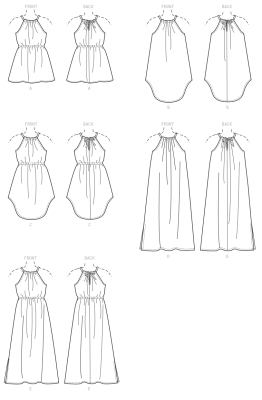 sewing pattern aus Papier McCalls 7589 Mädchenkleid, Teenkleid, Sommerkleid Gr. 104-158