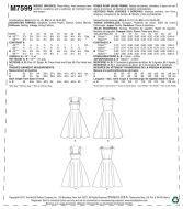 Schnittmuster McCalls 7599 Damenkleid Vintage 1953 Gr. 32-48