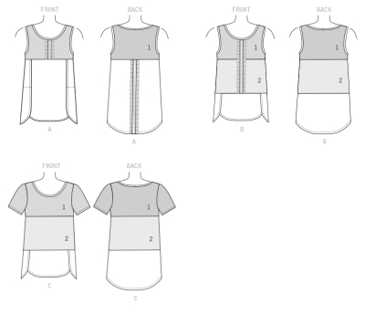 mccalls sewing pattern nähen 7600 Damenshirt Gr. B5 8-16 (34-42)