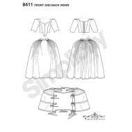 misses belly dancer top, skirt and belt costume sewing pattern simplicity 2158 R5 14-22 (40-48)