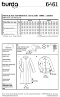 deutsch sewing pattern Burda 6461 Damenmäntel, Damenjacken Gr. 8-20 (de 34-46)