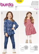 burda-sewing-pattern-sew-9350-girlsblouse-and-dress-size-...