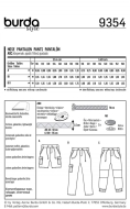deutsch sewing pattern Burda 9354 Teenshose Gr. 6-13 (116-158)