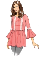 Schnittmuster Butterick 6486 Damenblusen Gr. Y XS-M 6-14 (32-40) oder ZZ L-XXL16-24 (42-50)