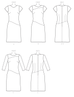 butterick sewing pattern nähen 6480 Damenkleider Gr. A5 6-14 (de 32-40)