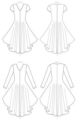 sewing pattern Vogue 9268 Abendkleid Gr. XS-XL 4-26 (30-52)