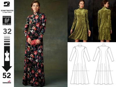 sewing pattern Vogue 9264 Abendkleid Gr. A5 6-14 (32-40) oder E5 14-22 (40-48)