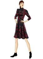 wird aussortiert: Schnittmuster Vogue 9264 langärmeliges Winterkleid Gr. 32-48