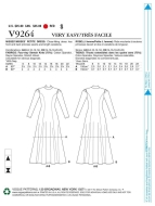 Schnittmuster Vogue 9264 langärmeliges Winterkleid Gr. A5 6-14 (de 32-40)
