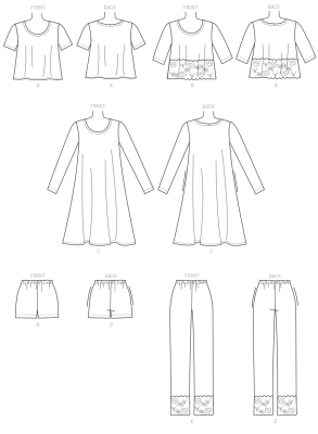 sewing pattern aus Papier McCalls 7697 Damenwäsche Gr. 34-50