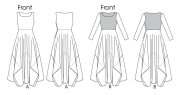 sewing pattern Vogue 1312 Kleid Gr. B5 8-16 (34-42) oder F5 16-24 (42-50)