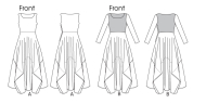 sewing pattern Vogue 1312 Kleid Gr. B5 8-16 (34-42) oder F5 16-24 (42-50)