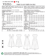 Schnittmuster Damenkleid, Leinenkleid Vogue 9292 Gr. 32-48