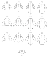 sewing pattern Vogue 9299 Damenbluse, Blusenkleid Gr. 32-48