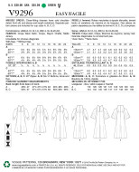Schnittmuster Vogue 9296 Abendkleid Gr. A5 6-14 (de 32-40)