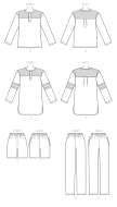 Schnittmuster Butterick 6531 Nachtwäsche Gr. Kids 3-12 und Erwachsene S-XL