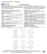 Schnittmuster Butterick 6514 Damenkleid Gr. A5 6-14 (de 32-40)