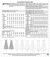 Schnittmuster McCalls 7718 Schulterfreies Abendkleid Gr. 32-48