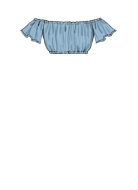 Schnittmuster McCalls 7757 Bauchfreie Carmenbluse, Sommerkombi Gr. 32-50