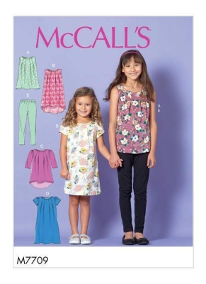 mccalls-sewing-pattern-sew-7709-maedchentunika,-kleidchen,-leggins-gr-104-152