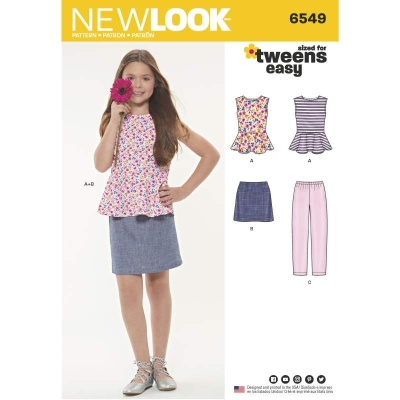 newlook-sewing-pattern-sew-6549-teenager,-maedchenkombi-a-7-14-(7-14)teens