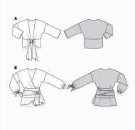Schnittmuster Burda 6372 Damenjacke, Raglanärmel, Langjacke Gr. 34-44