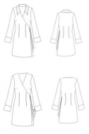 Schnittmuster Damenbluse pattern company 03160 Damenbluse, Wickelbluse mit Manschetten Gr. 34-48