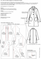 Schnittmuster Damenmantel pattern company 05412 Damen-Langjacke, Walkjacke Gr. 34-48