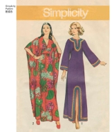 Schnittmuster Simplicity G7020/8505 weiter, einfacher Vintagekaftan Gr. S-L 36-46