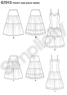 Schnittmuster Simplicity G7013/8456 Vintage Petticoat 1950 Gr. 30-48