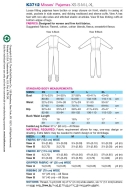 Schnittmuster aus Papier KwikSew 3712 Schlafanzug, Overall Gr. XS-XL 30-48