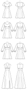 Schnittmuster McCalls 7802 kleidsame Damenkleider auch lang Gr. 32-48