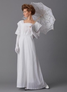 Schnittmuster Butterick 6610 bodenlanges, historisches Damenkleid mit Hut Gr. 32-48