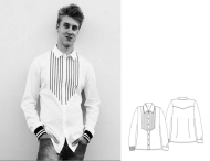 Schnittmuster Berlin edles Herrenhemd Paul mit Plastroneinsatz Gr. 44-58
