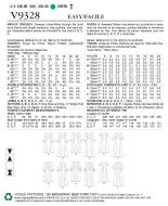 Schnittmuster Vogue 9328 bodenlanges Abendkleid mit Ärmelvarianten Gr. A5 6-14 (DE 32-40) oder E5 14-22 (DE 40-48)