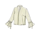 Schnittmuster Vogue 9338 verschlusslose Blusenjacke mit Ärmelvarianten Gr. A5 6-14 (DE 32-40) oder E5 14-22 (DE 40-48)