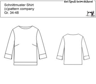 Schnittmuster pattern company 03-677 gerade geschnittenes Leinenshirt, Damenshirt Gr. 34-48