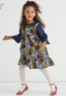 english paper sewing pattern NewLook 6591 girls dress A 3 8 (DE 98 128)
