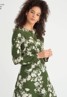 schnittmuster-aus-papier-newlook-6574-huebsches-damenklei...