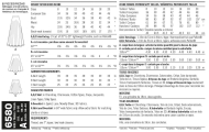englisches Schnittmuster NewLook 6580 weiter Damenrock, Kreisrock A 8-20 (DE 34-46)