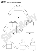 sewing pattern aus Papier NewLook 6590 Kindershirt mit...