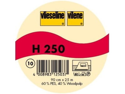 Vlieseline 0,5m Bügeleinlage H 250 weiß stabile Einlage